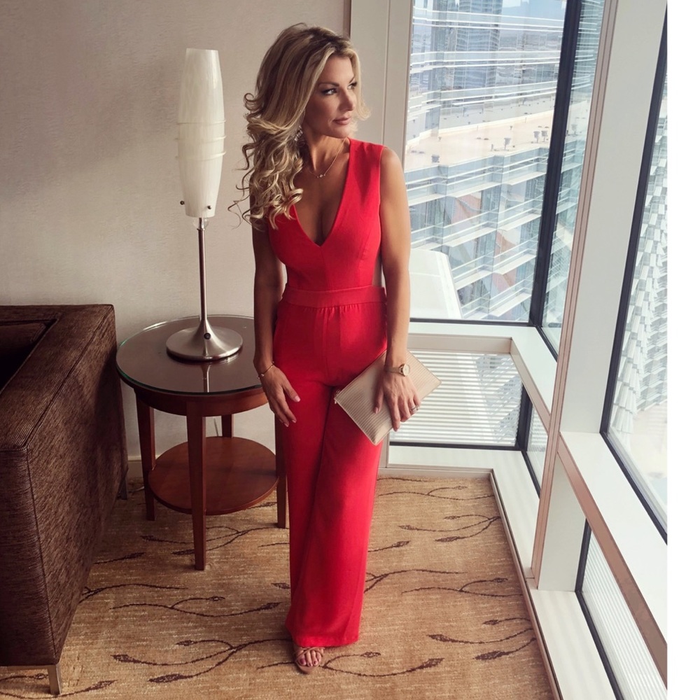 BCBGMAXAZRIA Cutout jumpsuit